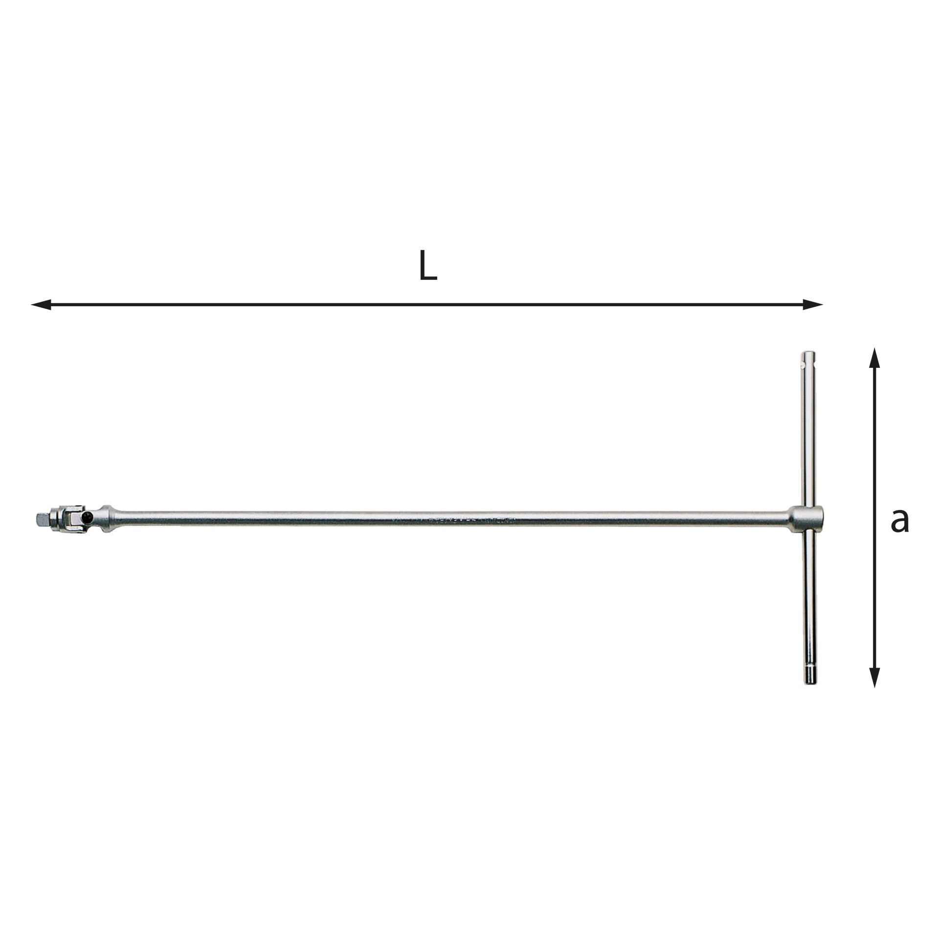 273 3/8 Q - Chiave a t con attacco quadro snodato - Usag - U02730202 273 3/8 Q - Chiave a t con attacco quadro snodato - Usag - U02730202